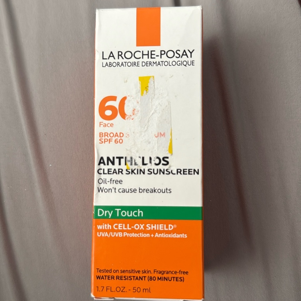 La roche-posay spf 60 face sunscreen oil free water resistant and fragrance free